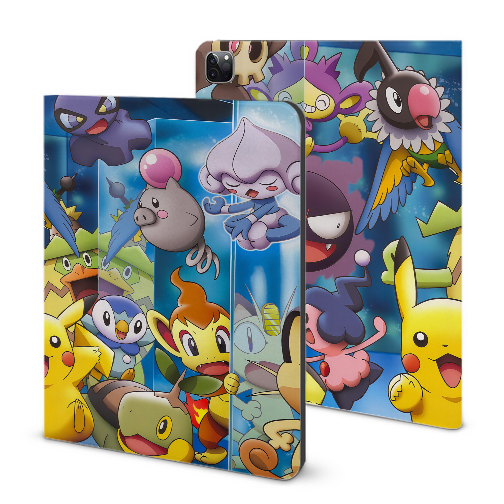 （画像用） ポケットモンスター Pokémon IPad ケース ブック型 PUレザー TPU 耐衝撃 軽量 薄型 ペン収納なし 全面保護 IPad 各モデル対応